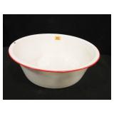 Porcelain Enamel Bowl; 5" h. x 16" diam.