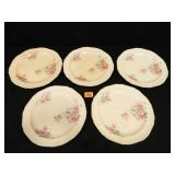 Edwin M. Knowles China; 5 Plates; "Mayglow"