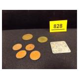 Tokens and Coins x 7