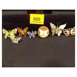 Butterfly Pins x 7