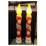 Two Outdoor Noel Candles 38"