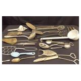 Metal / Tin Kitchen Utensils x 22