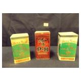 Cigar Tins P&H, Miles & Moser x 3
