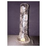 Crystal Vase; Floral Design; Patterned Glass