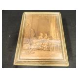 Antique Dresser Box w/Victorian Scene