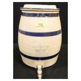 Stoneware Crock w/spigot; 12½" h.