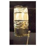 Silver Cuff with Leaf Design