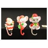 Stocking Hangers; Vintage; Plastic; Made in China