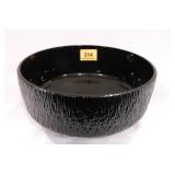Black Glass Bowl; 4¼" h. x 9¼" diam.