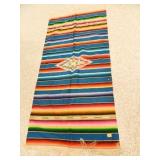 Multicolored Blanket; Serape; 37" x 77"