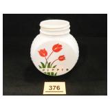 Vintage Pepper Shaker; w/tulip pattern; no lid