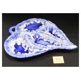 Ceramic Dish w/Leaf Design; 9" x 11½"