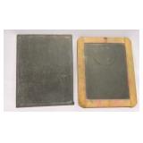 Chalkboard w/wooden frame; 1-slate piece