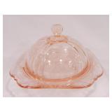 Pink Dome Glass Serving Piece