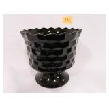 Black Glass Pedestal Bowl