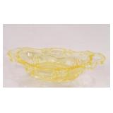 Yellow Glass Relish Dish