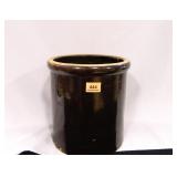 Brown Pottery Crock 11" tall x 10"