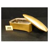 B&C Limoges Gold Tone Box with Lid