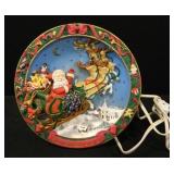 "Twas the Night Before Christmas" Plate; Lighted