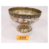Sterling Silver Dish on Pedestal "Royal Rose" #813