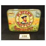 Players Navy Cut Cigarettes Tin; 3½" x 5" approx