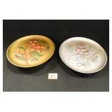Plate w/Cherry Design 1-Gold Color; 1-Silver Color