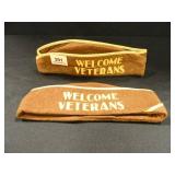"Welcome Veterans" felt hats (2); 10½" length