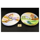 Plates (2); Hadson China Ware; Hand-Painted