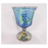 Carnival Glass Goblet Grape Leaf Pattern
