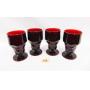 Ruby Red Drinking Glasses; (4); 5½" h. approx
