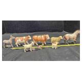 Schleich Farm Animals; Bull & Cow, donkey