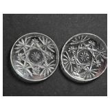 2 Anchor Hocking Coasters; Star of David series