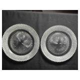 2 Anchor Hocking Miss America Serving Platters