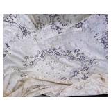 Lace Table cloth 62" x 120" has some stains