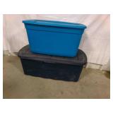 2 larger totes storage containers
