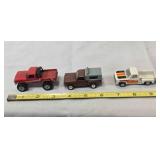 3 Die-cast metal pickup trucks
