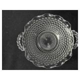 Hobnail Glass Dish w/Handles