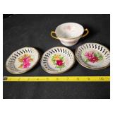 Bouillon Cup & 3 Coasters