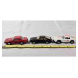 3 DIe-cast metal replica vehicles, sporty cars