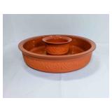 Vintage Terracotta Chip & Dip Bowl