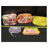 5 Makeup bags; 3 Clinique, Estee Lauder
