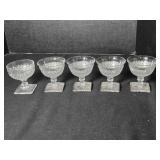 6 Anchor Hocking Miss America Low Sherbet Dishes
