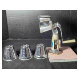 Grater; Foley sifter; Aluminum pitcher