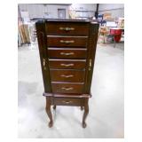Standing Jewelry Box-5 Drawers, 2 sides open