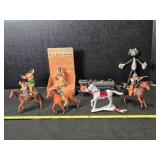 Various toy figurines; Schleich Sioux girl