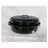 Large Blue Speck enamel Roaster for Large chicken