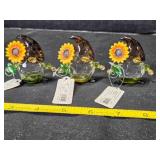 3 Sunflower Gnome figurines