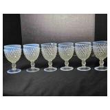 6 Hobnail French Opalescence Glasses