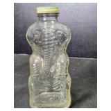 Glass Elephant Bank w/screw on lid