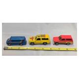 3 Die-cast metal trucks & vans